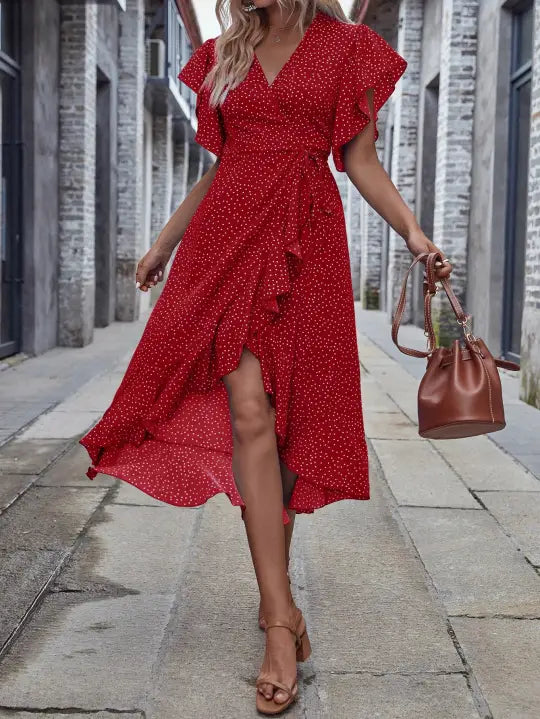 Robe Bohème Chic Rouge | Evasion Bohème