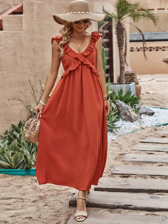 Robe Longue Bohème Terracotta | Evasion Bohème