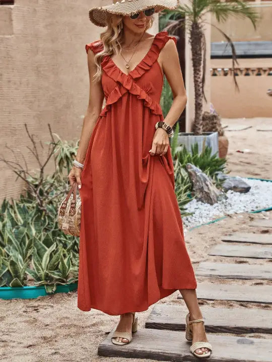 Robe Longue Bohème Terracotta | Evasion Bohème