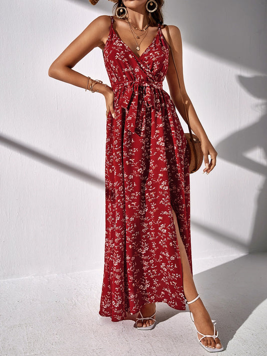 Robe Longue Bohème Ceinturée