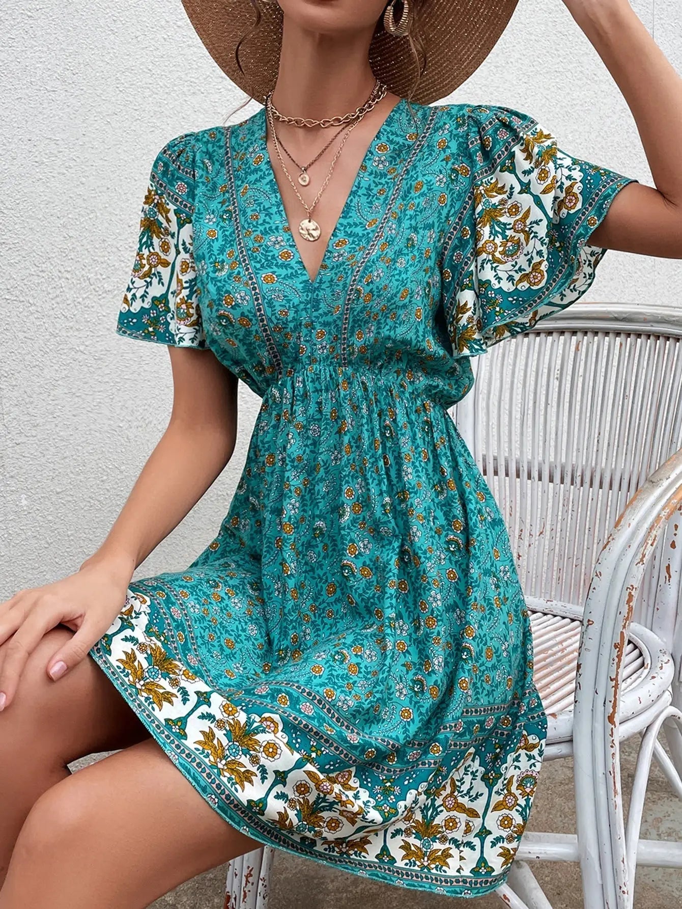 Robe Bohème Bleu Turquoise | Evasion Bohème