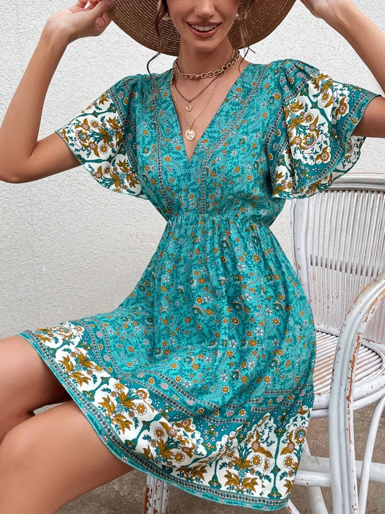 Robe Bohème Bleu Turquoise | Evasion Bohème