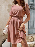 Robe Bohème Chic Dentelle Rose - Vignette | Evasion Bohème