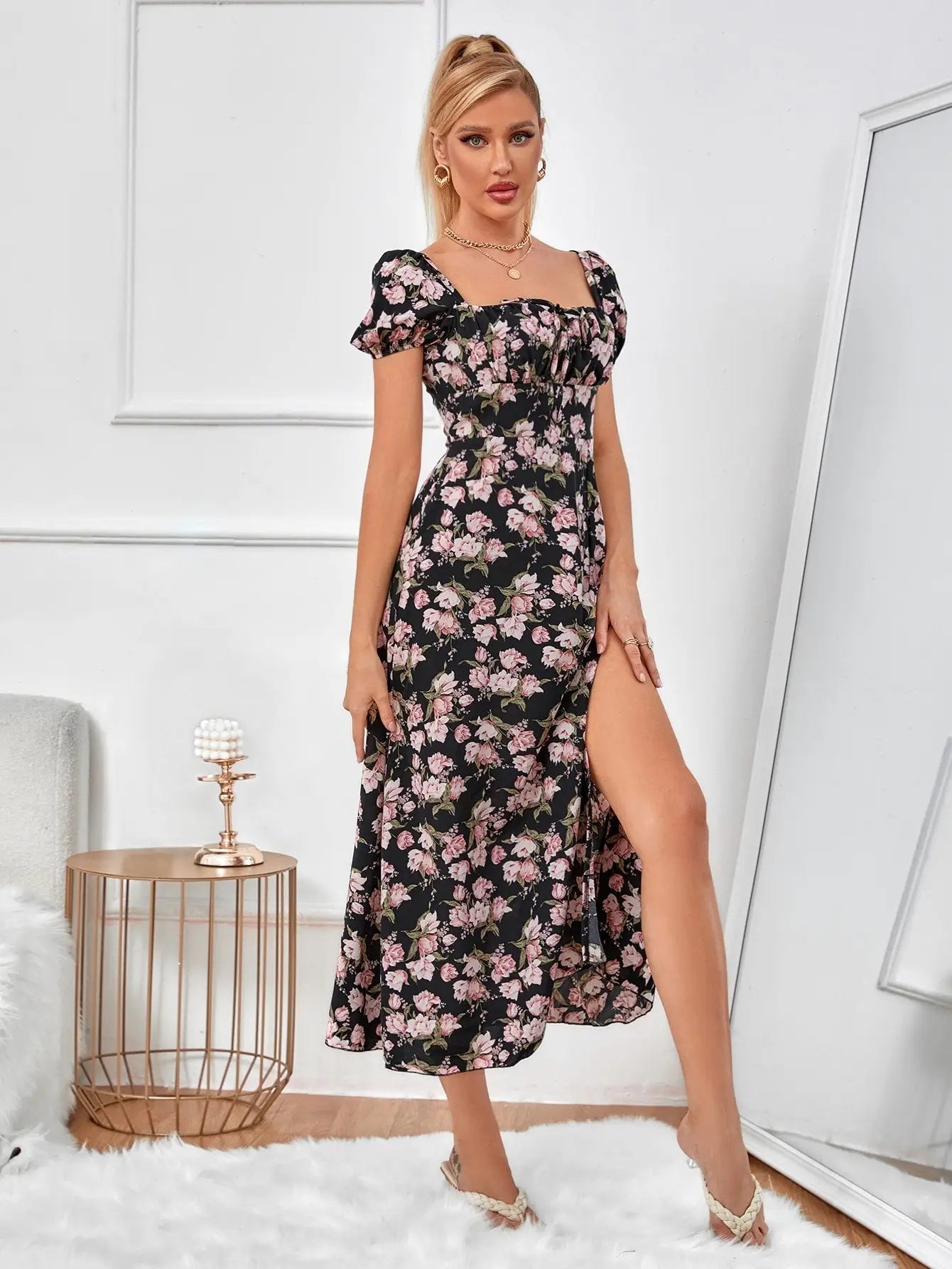 Robe Longue Bohème Fleurie Dos Nu | Evasion Bohème