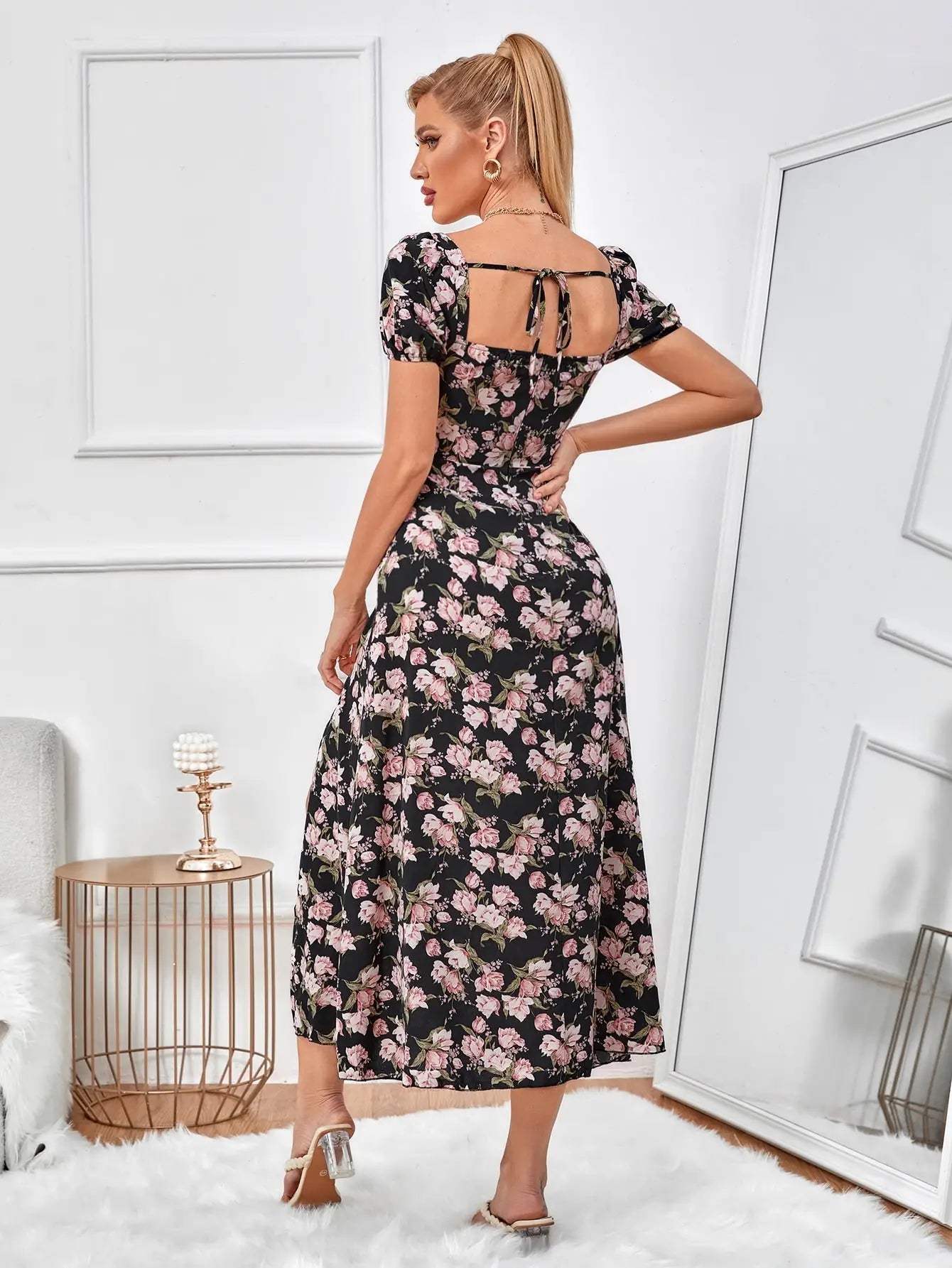 Robe Longue Bohème Fleurie Dos Nu | Evasion Bohème