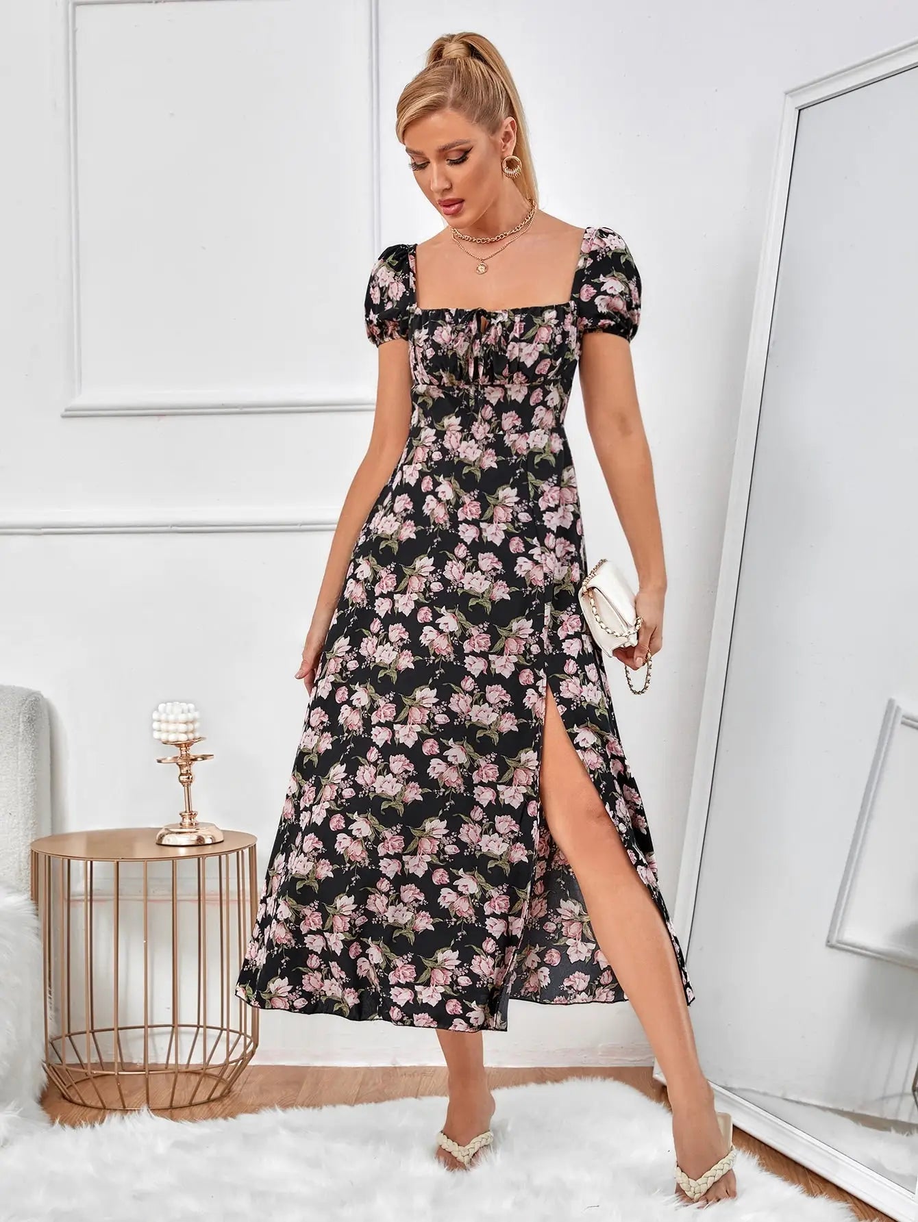 Robe Longue Bohème Fleurie Dos Nu | Evasion Bohème